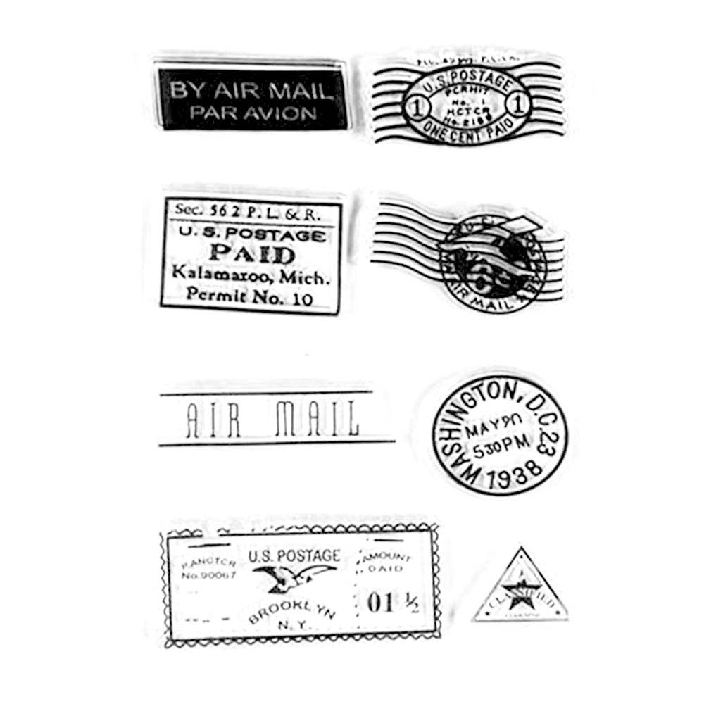 Postage Stamp Clear Stamps, Scrapbooking, Card Making (10x15cm)