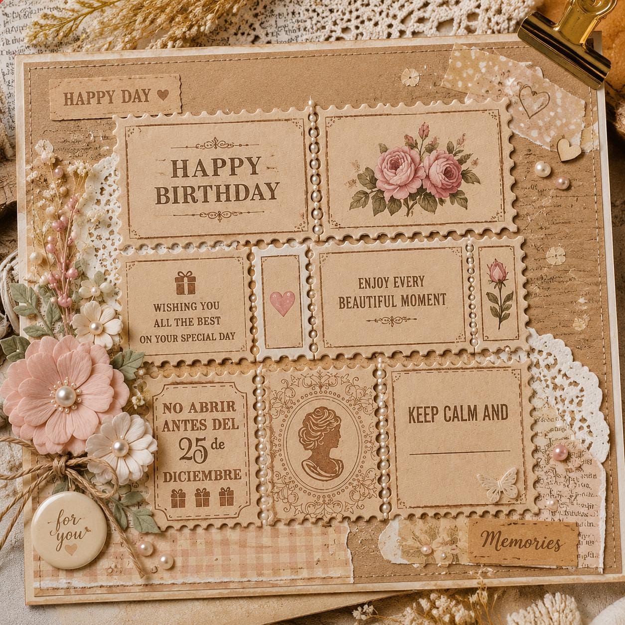 Postage Stamp Frames Metal Cutting Dies, DIY Scrapbooking