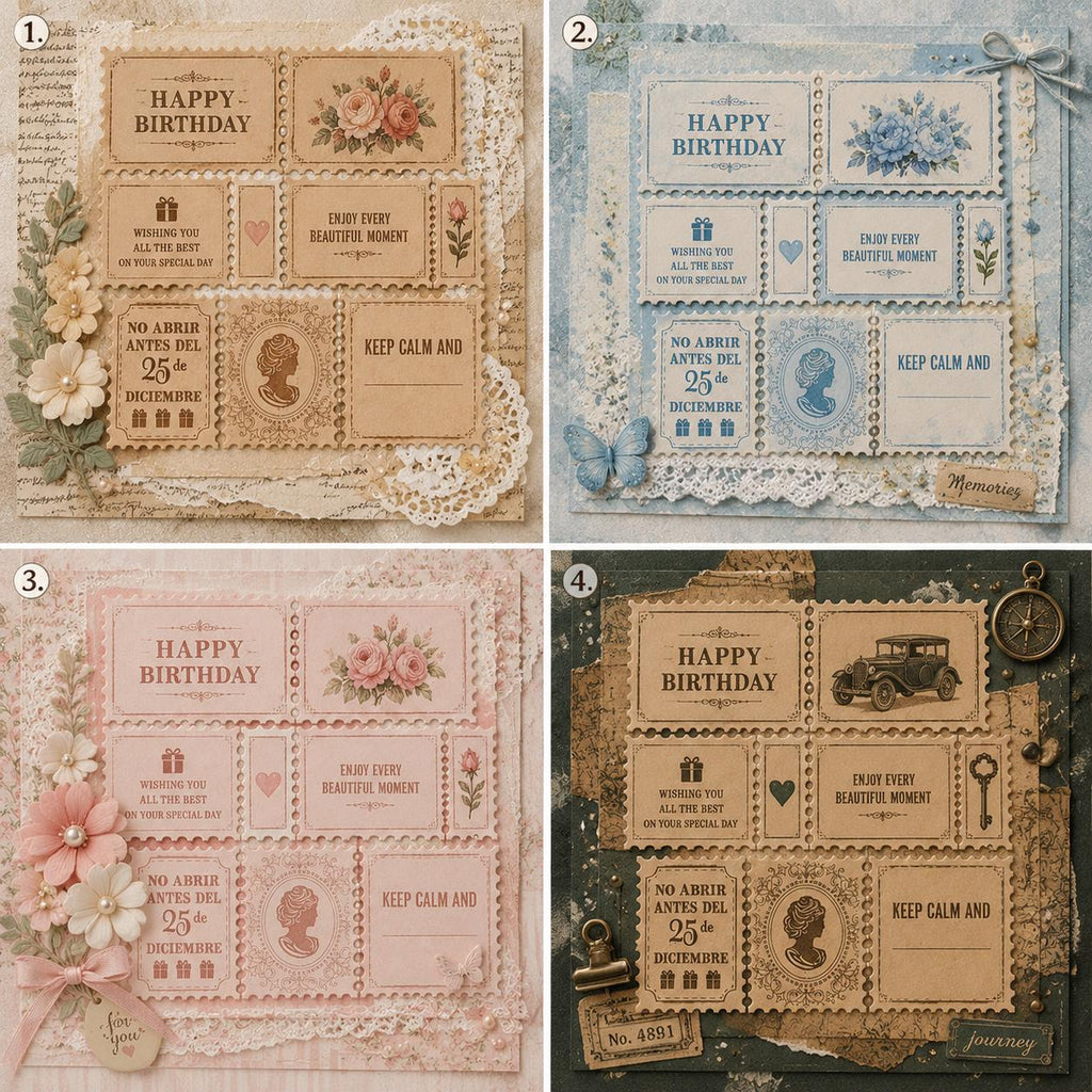 Postage Stamp Frames Metal Cutting Dies, DIY Scrapbooking
