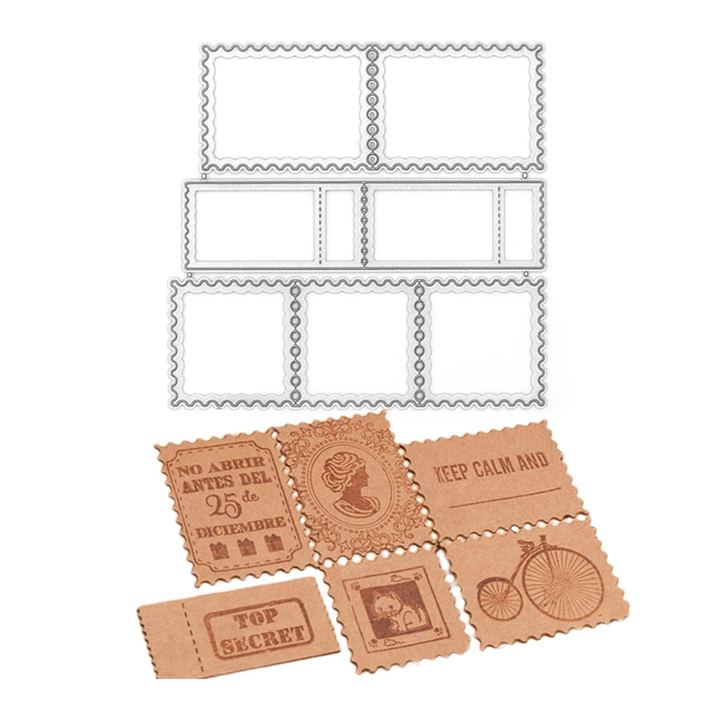 Postage Stamp Frames Metal Cutting Dies, DIY Scrapbooking