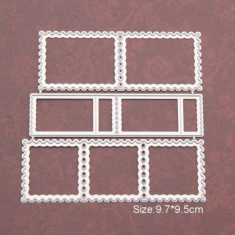Postage Stamp Frames Metal Cutting Dies, DIY Scrapbooking