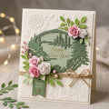 Nature Landscape Metal Cutting Die, Lake Woods Scene for Scrapbooking, Card Making, Paper Craft