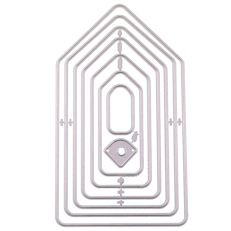 7 Tags Frame Metal Cutting Dies, Scrapbooking Craft Stencils