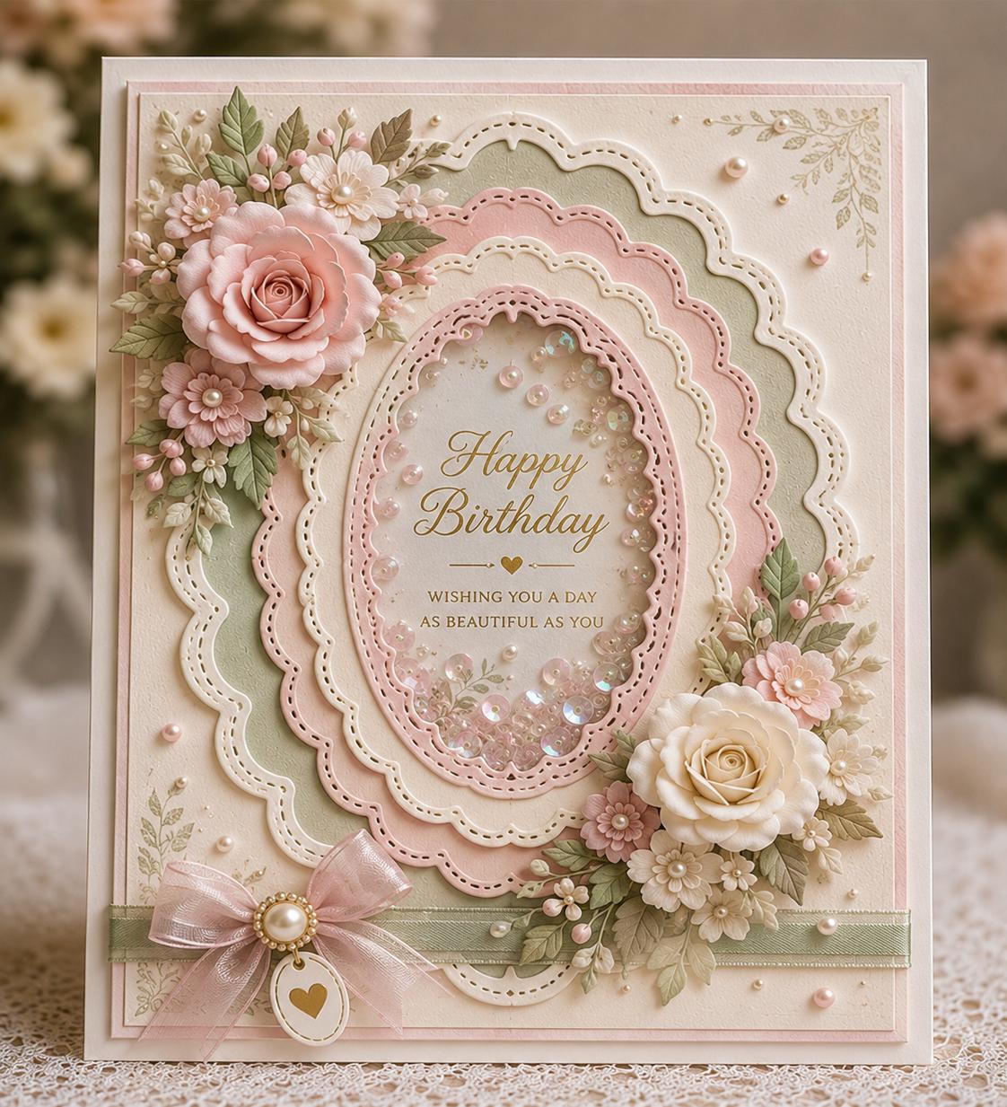 Stitched Wave Edge Dies, Frame Metal Cutting Dies for Cards