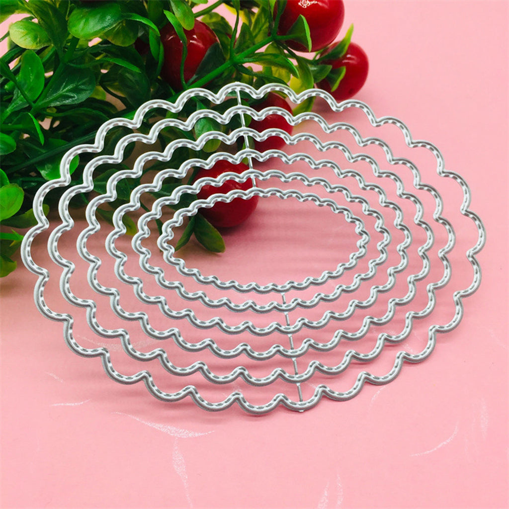 Stitched Wave Edge Dies, Frame Metal Cutting Dies for Cards