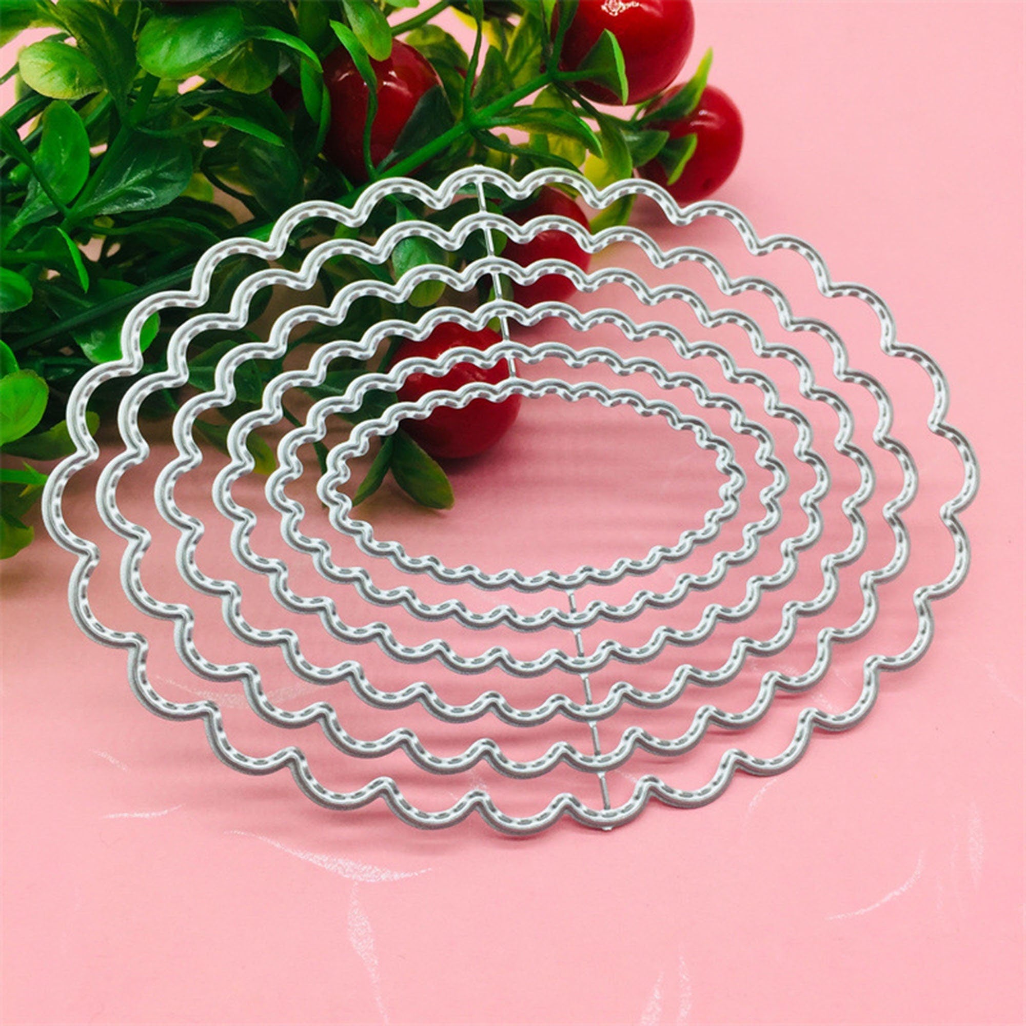 Stitched Wave Edge Dies, Frame Metal Cutting Dies for Cards