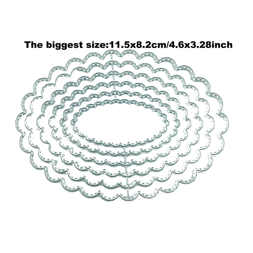 Stitched Wave Edge Dies, Frame Metal Cutting Dies for Cards
