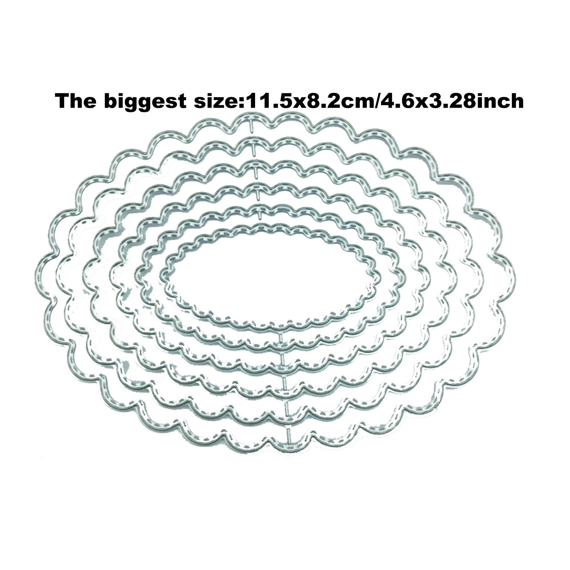 Stitched Wave Edge Dies, Frame Metal Cutting Dies for Cards