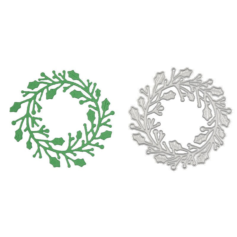 Christmas Mistletoe Wreath Metal Cutting Die