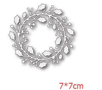 Christmas Mistletoe Wreath Metal Cutting Die