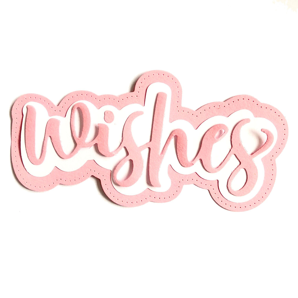 Wishes Metal Cutting Dies, DIY Scrapbooking Stencils (3pcs)