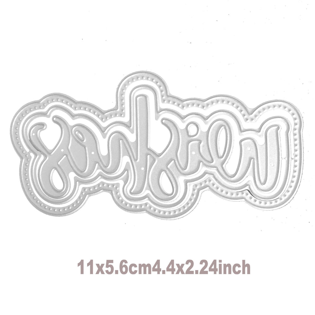 Wishes Metal Cutting Dies, DIY Scrapbooking Stencils (3pcs)