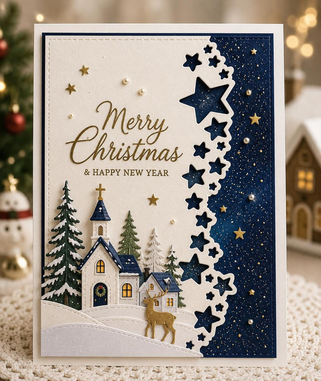 Stars Edge Border Metal Die Cut | Card Making, Scrapbooking