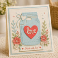 Love Jar Metal Die Cut | Valentine Scrapbooking, Card Making