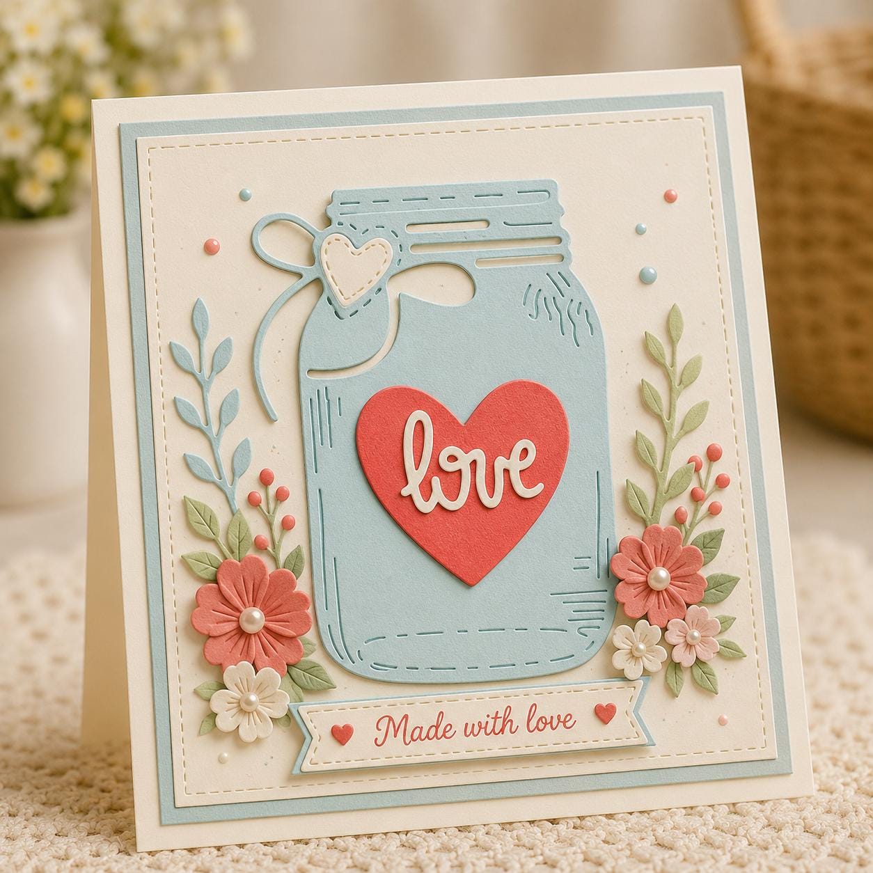 Love Jar Metal Die Cut | Valentine Scrapbooking, Card Making