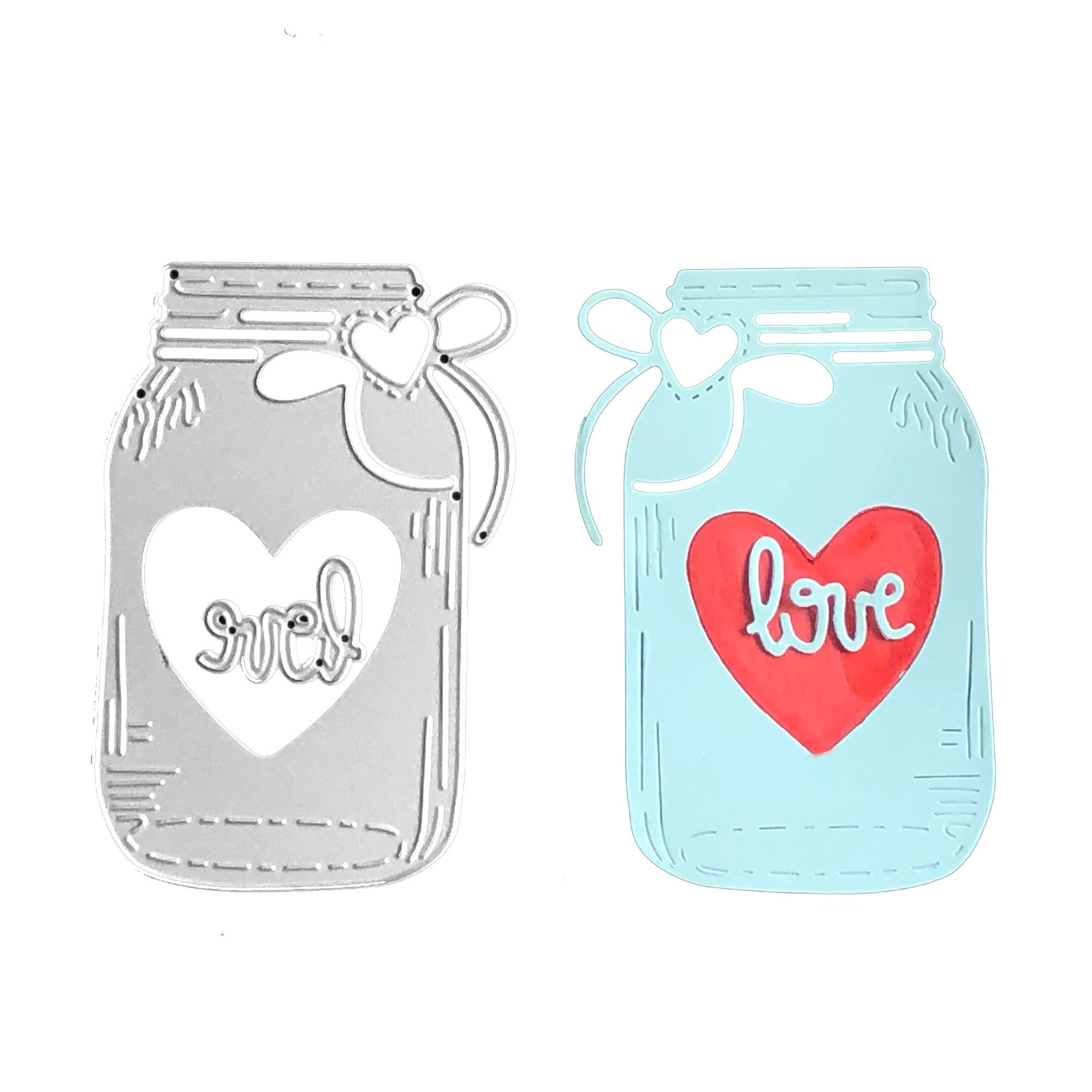 Love Jar Metal Die Cut | Valentine Scrapbooking, Card Making