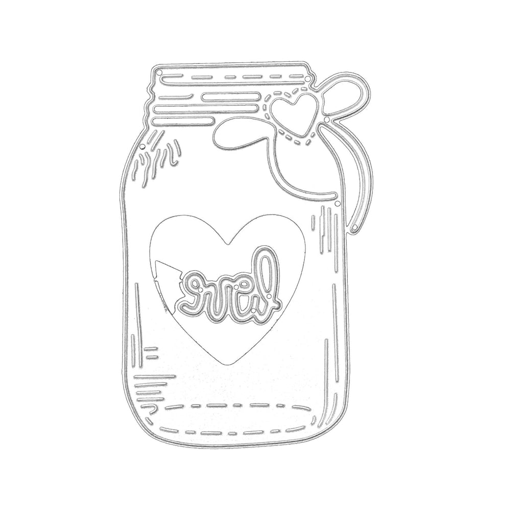 Love Jar Metal Die Cut | Valentine Scrapbooking, Card Making