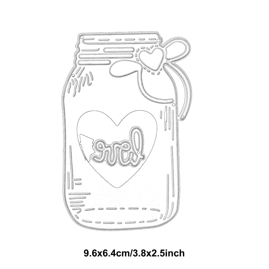 Love Jar Metal Die Cut | Valentine Scrapbooking, Card Making