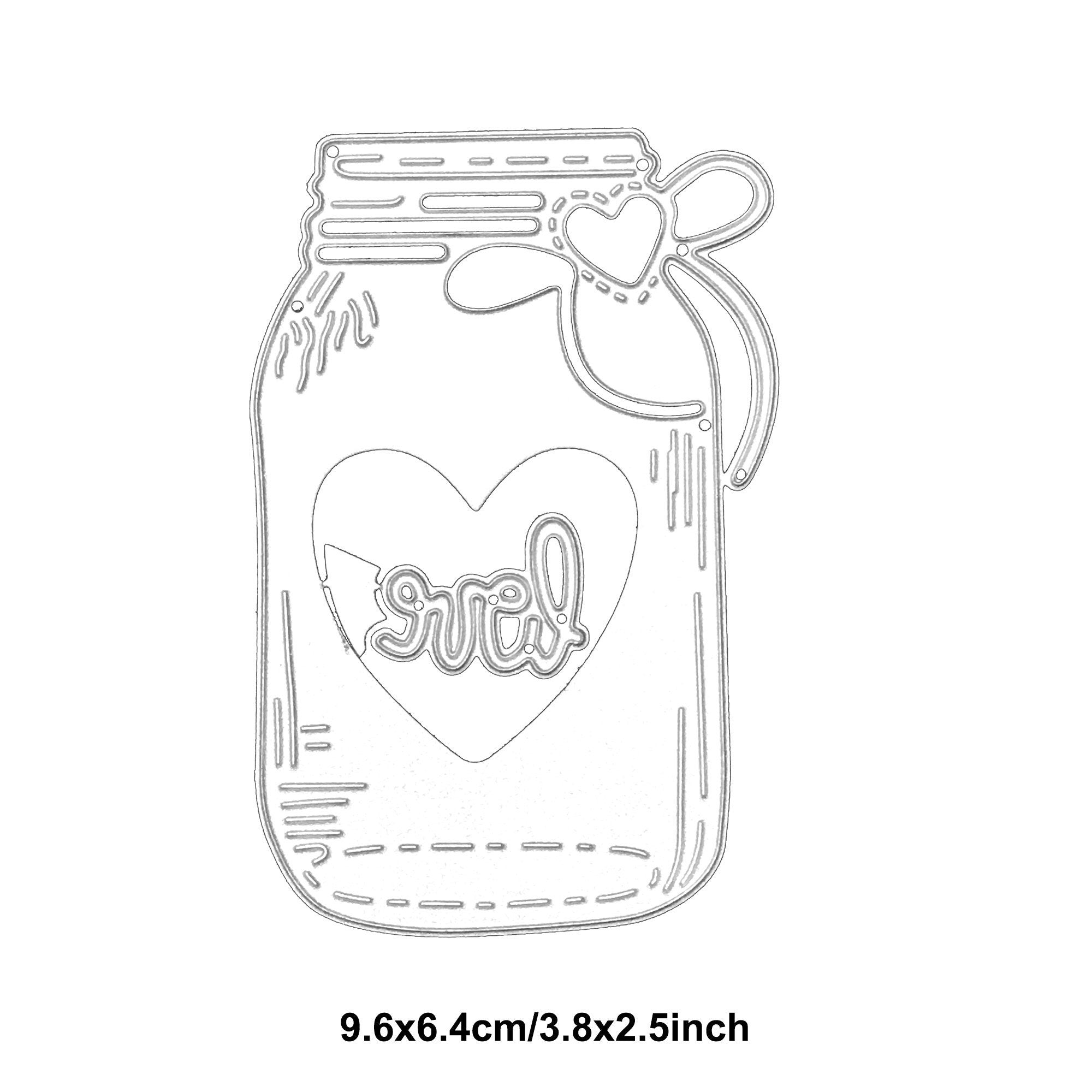 Love Jar Metal Die Cut | Valentine Scrapbooking, Card Making