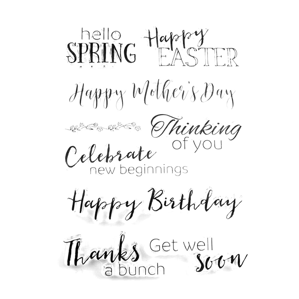 Festival Words Clear Stamp, Season Greetings for Cards