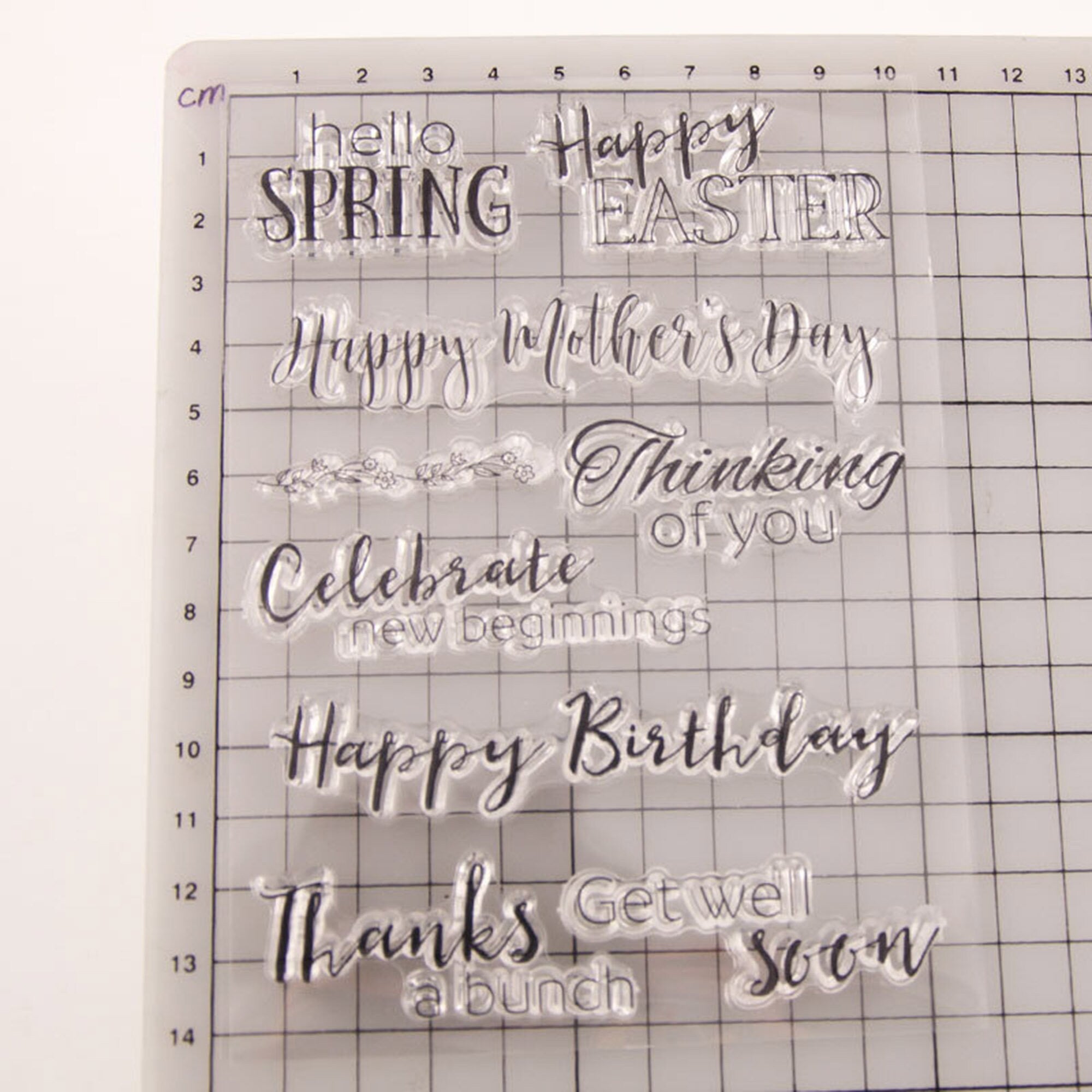 Festival Words Clear Stamp, Season Greetings for Cards