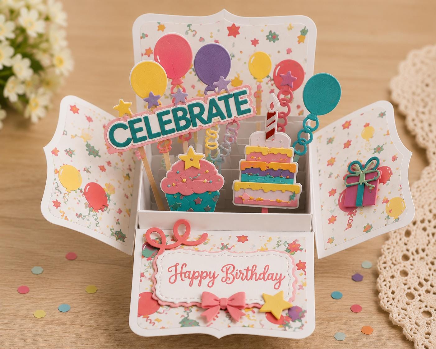 Surprise Box Metal Die Cut | Scrapbooking Card Making Stencil