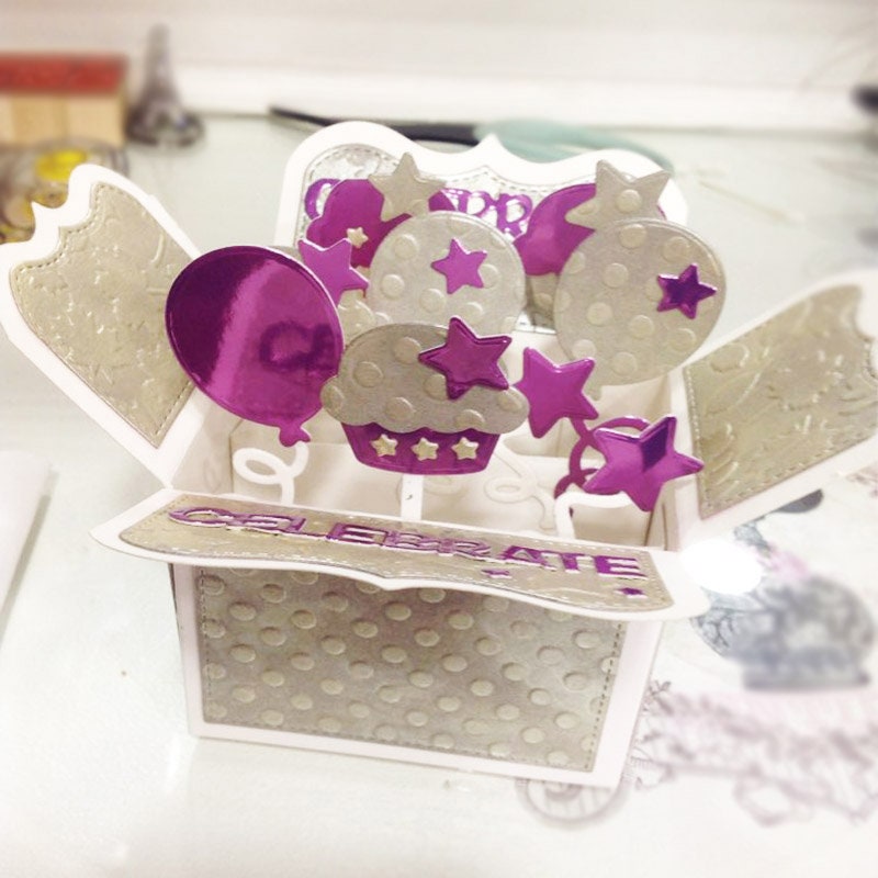 Surprise Box Metal Die Cut | Scrapbooking Card Making Stencil