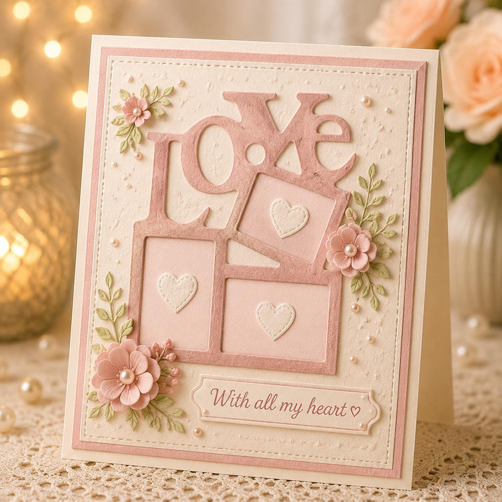 Love Frame Metal Cutting Die for Cards and Scrapbooks