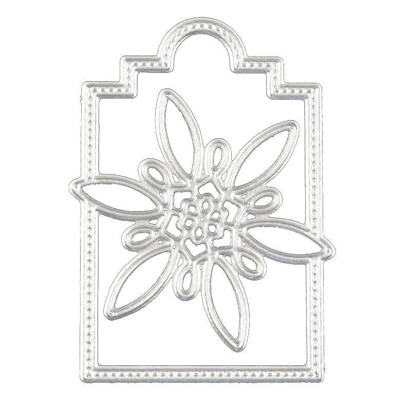 Flower Tag Metal Cutting Die, Scrapbooking Card Stencil
