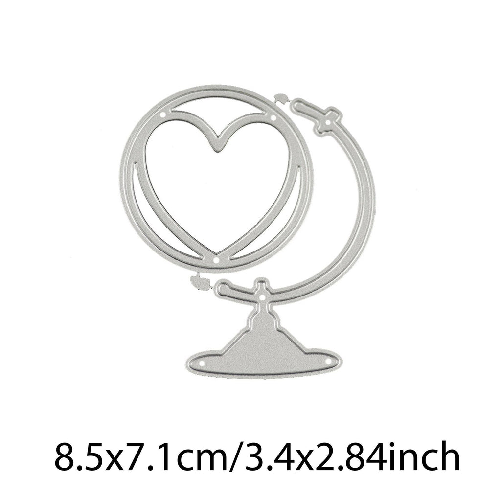 Heart Globe Metal Die Cut | Scrapbooking Card Making