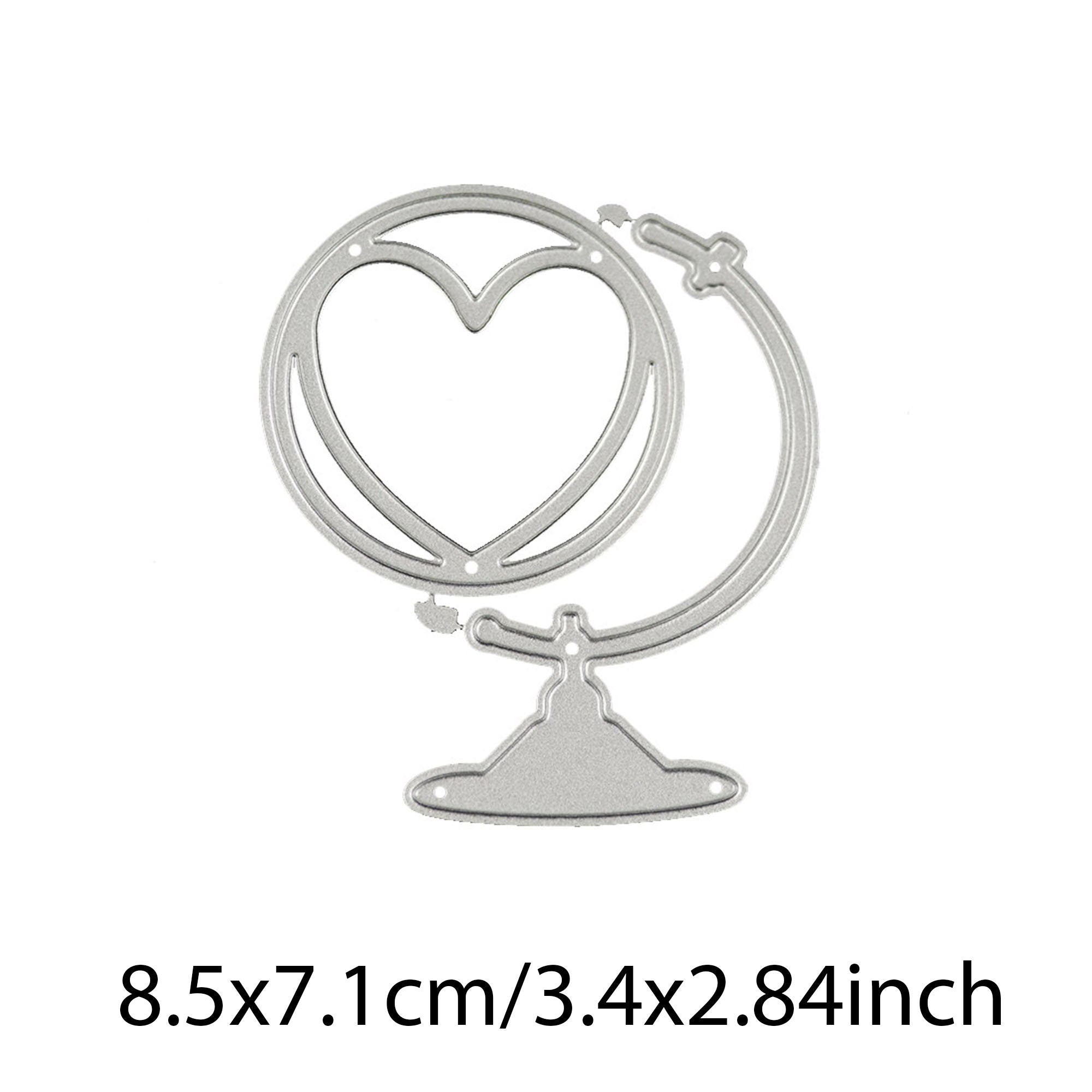Heart Globe Metal Die Cut | Scrapbooking Card Making