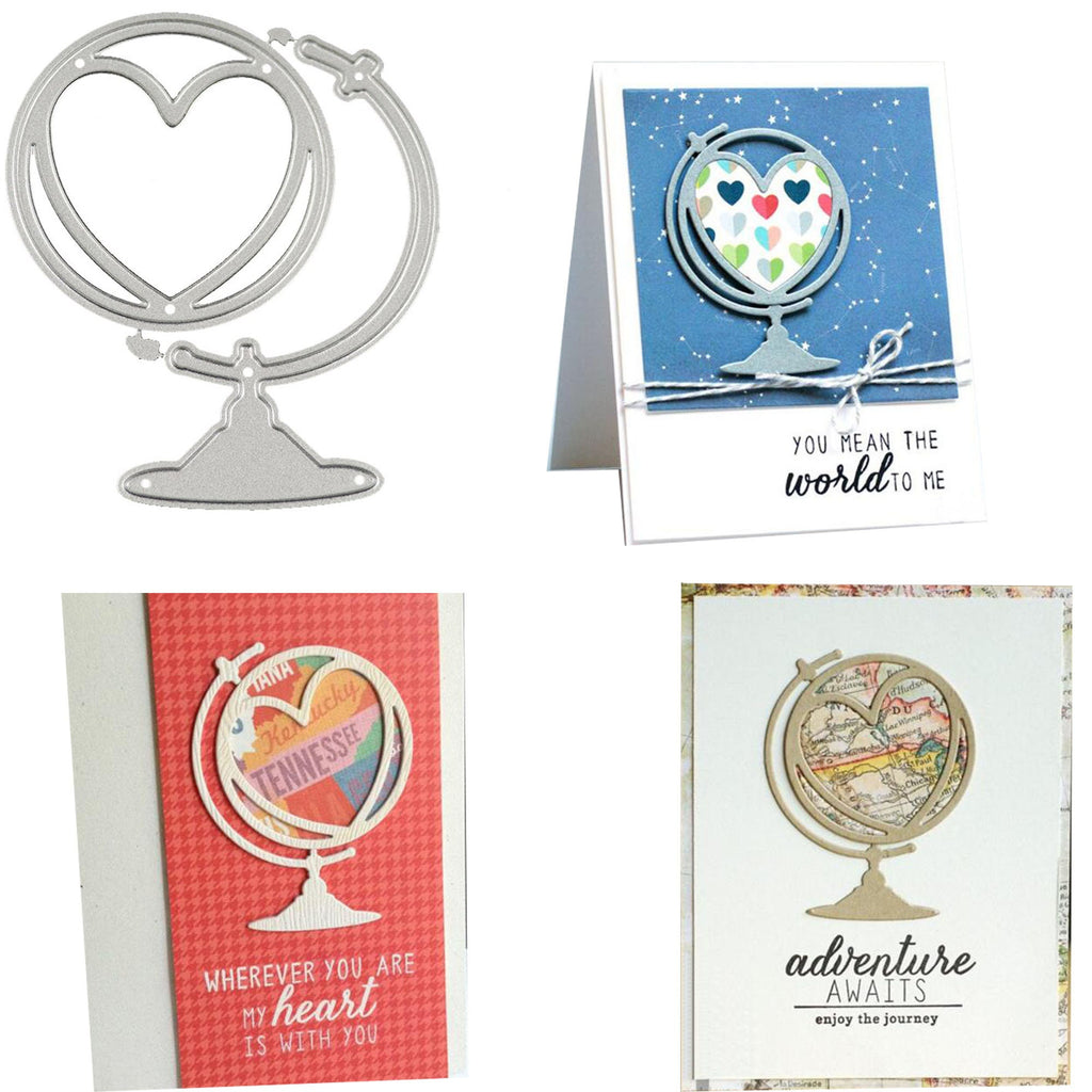 Heart Globe Metal Die Cut | Scrapbooking Card Making