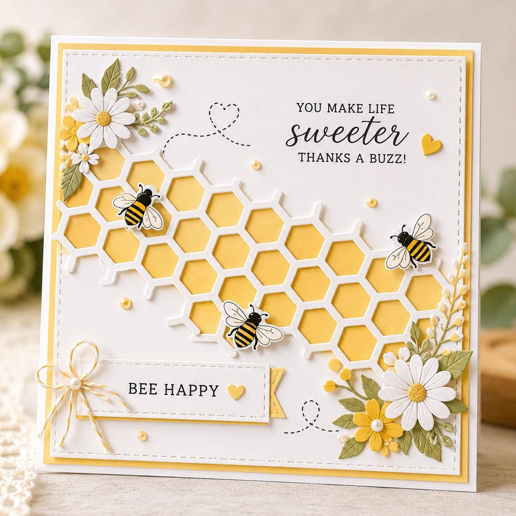 Honeycomb Background Metal Die Cut | Scrapbooking & Card Making