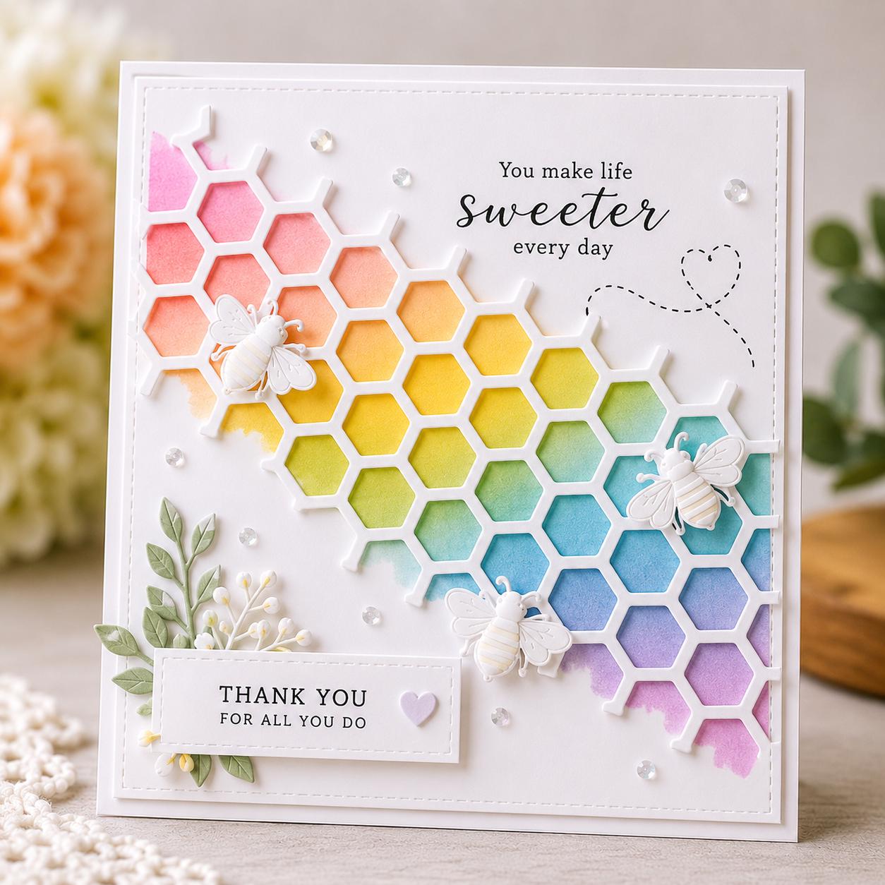 Honeycomb Background Metal Die Cut | Scrapbooking & Card Making
