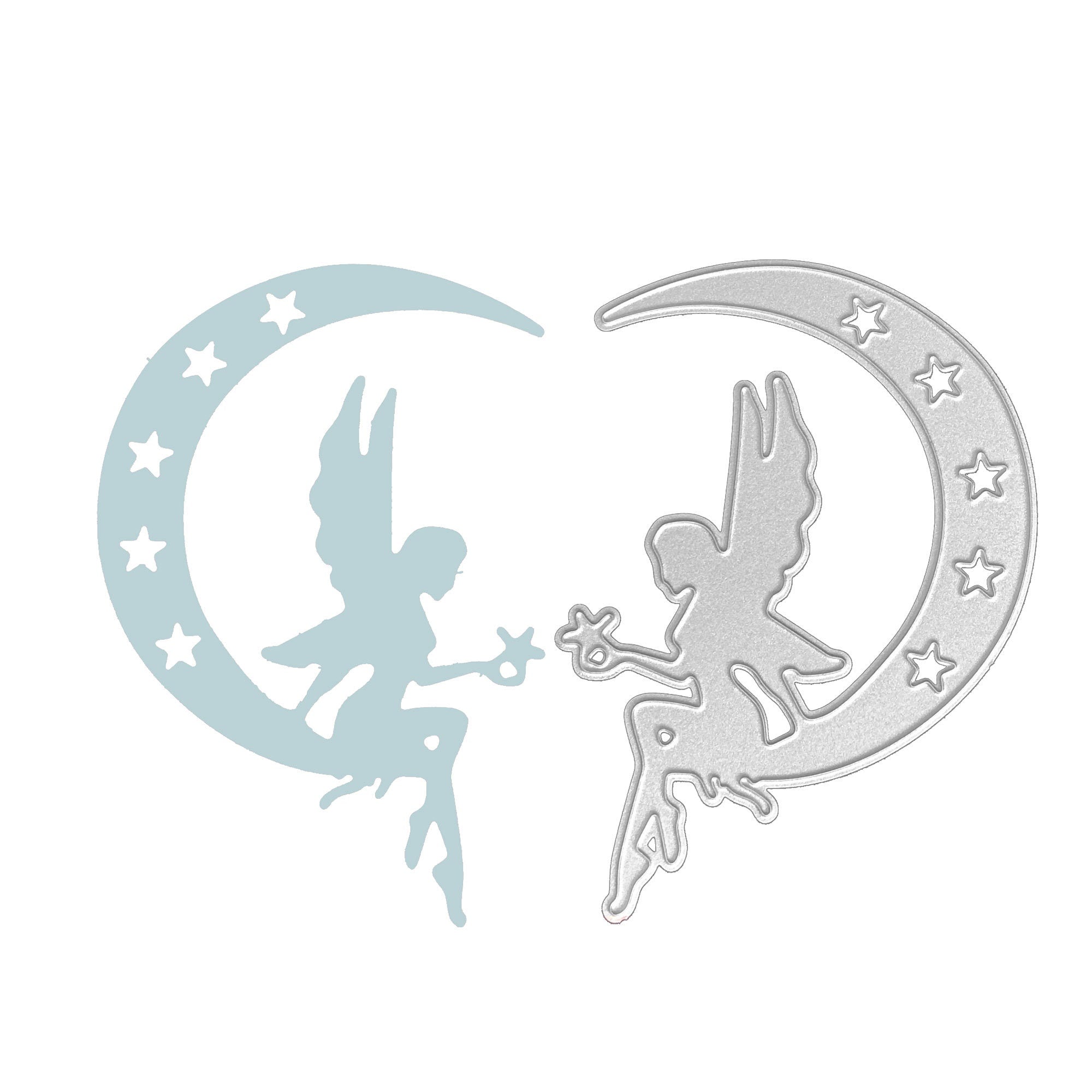 Fairy on Moon Metal Die Cut | Scrapbooking, Card Making
