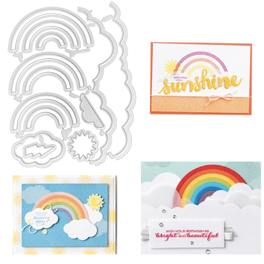 Rainbow & Weather Metal Die Cut | Scrapbooking Card Making