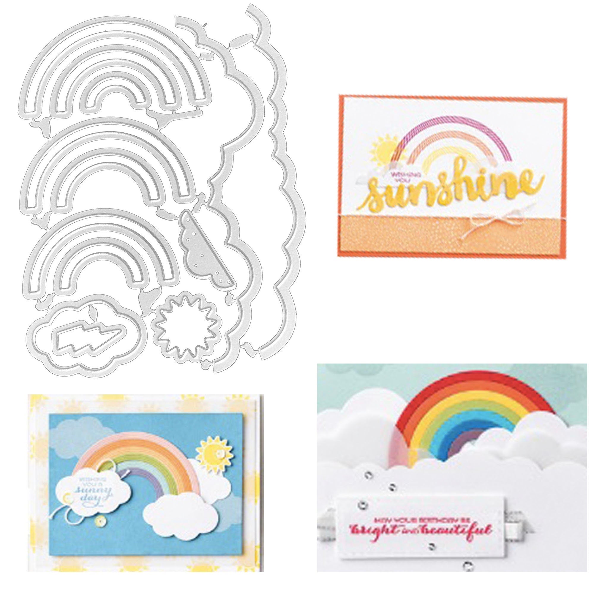 Rainbow & Weather Metal Die Cut | Scrapbooking Card Making