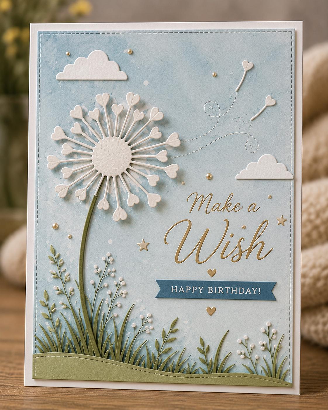 Flower with Stem Metal Die Cut | Scrapbooking, Card Making