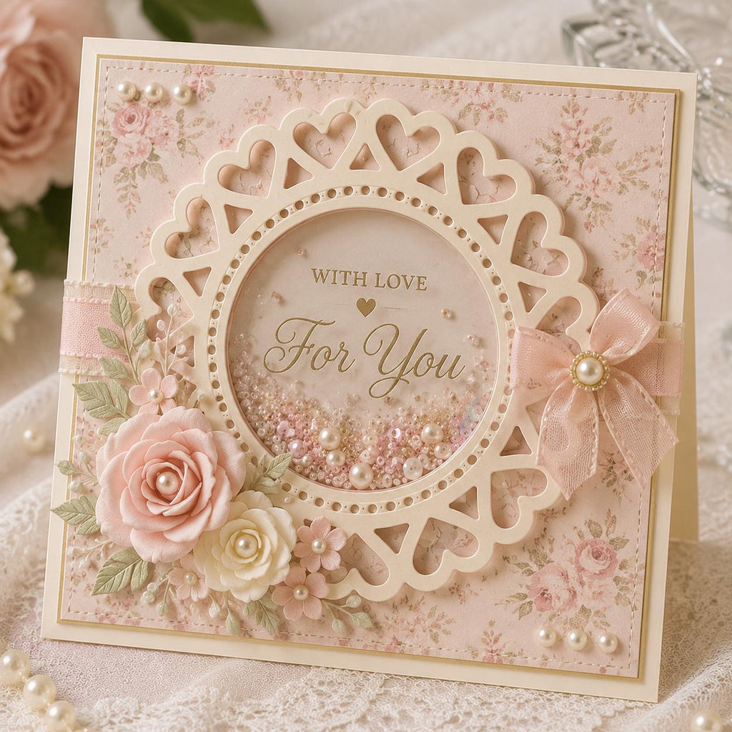 Heart Edge Circle Metal Die Cut | Scrapbooking, Card Making