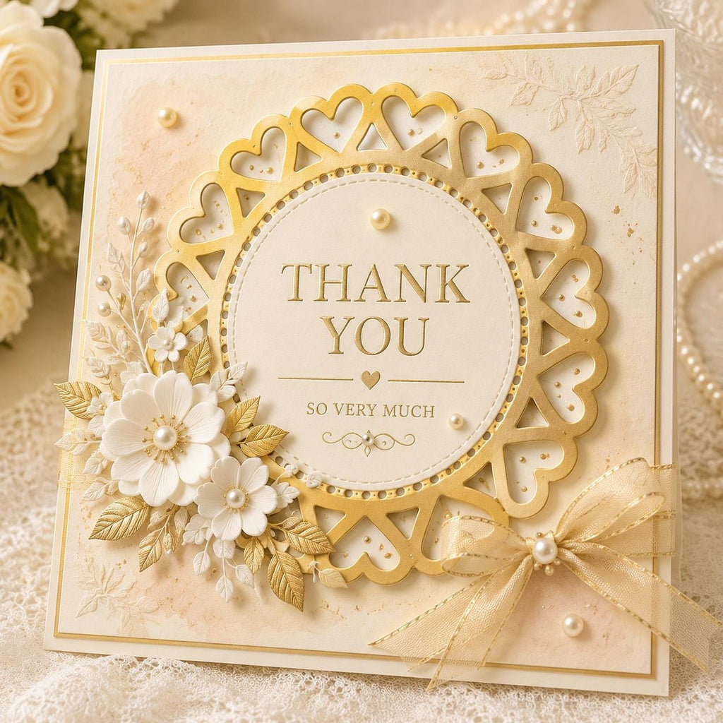Heart Edge Circle Metal Die Cut | Scrapbooking, Card Making