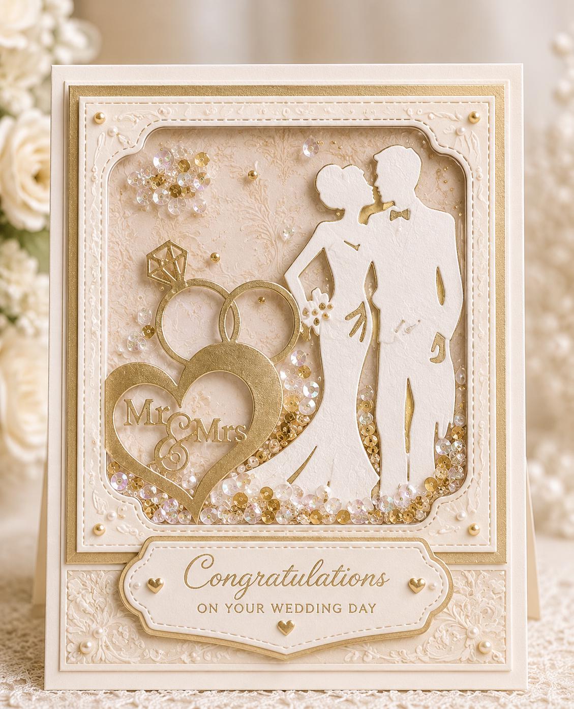 Wedding Couple Metal Die Cut | Scrapbooking Card Making
