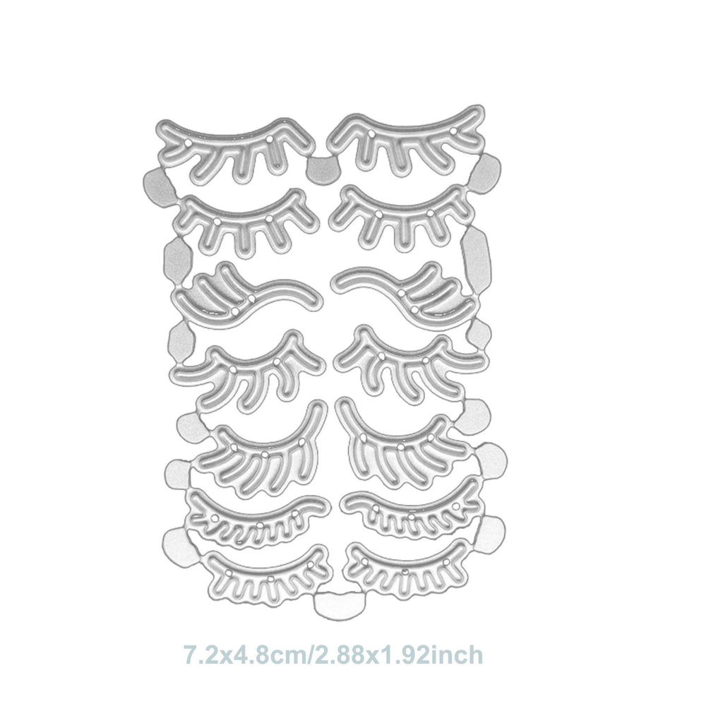 Eyelash Metal Die Cuts | Scrapbooking Card Making, 7 Pairs
