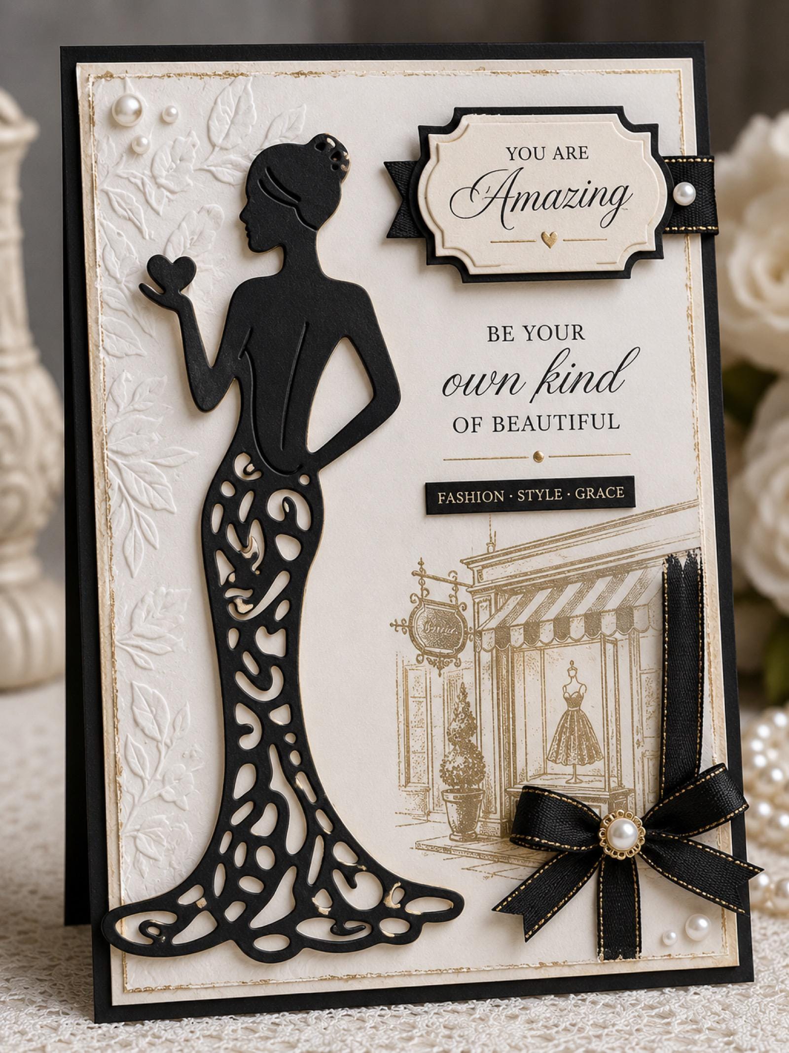 Elegant Woman Metal Die Cut | Card Making, Scrapbooking