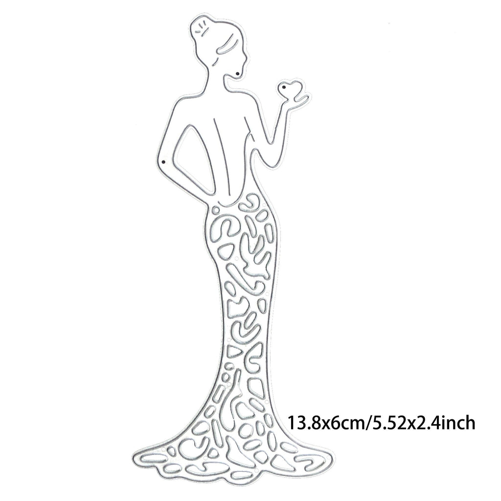 Elegant Woman Metal Die Cut | Card Making, Scrapbooking