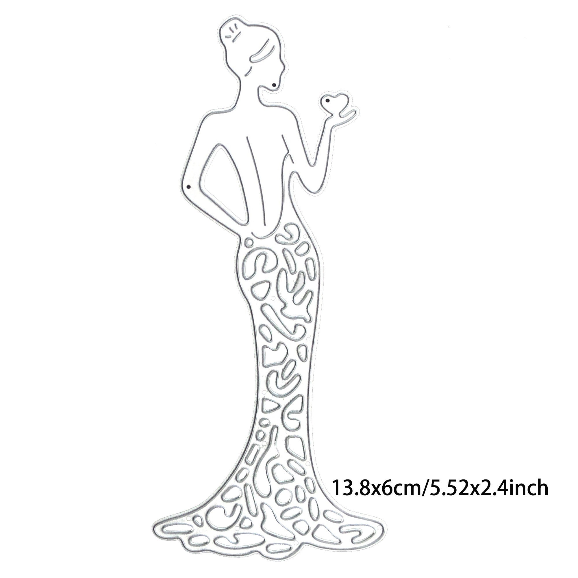 Elegant Woman Metal Die Cut | Card Making, Scrapbooking