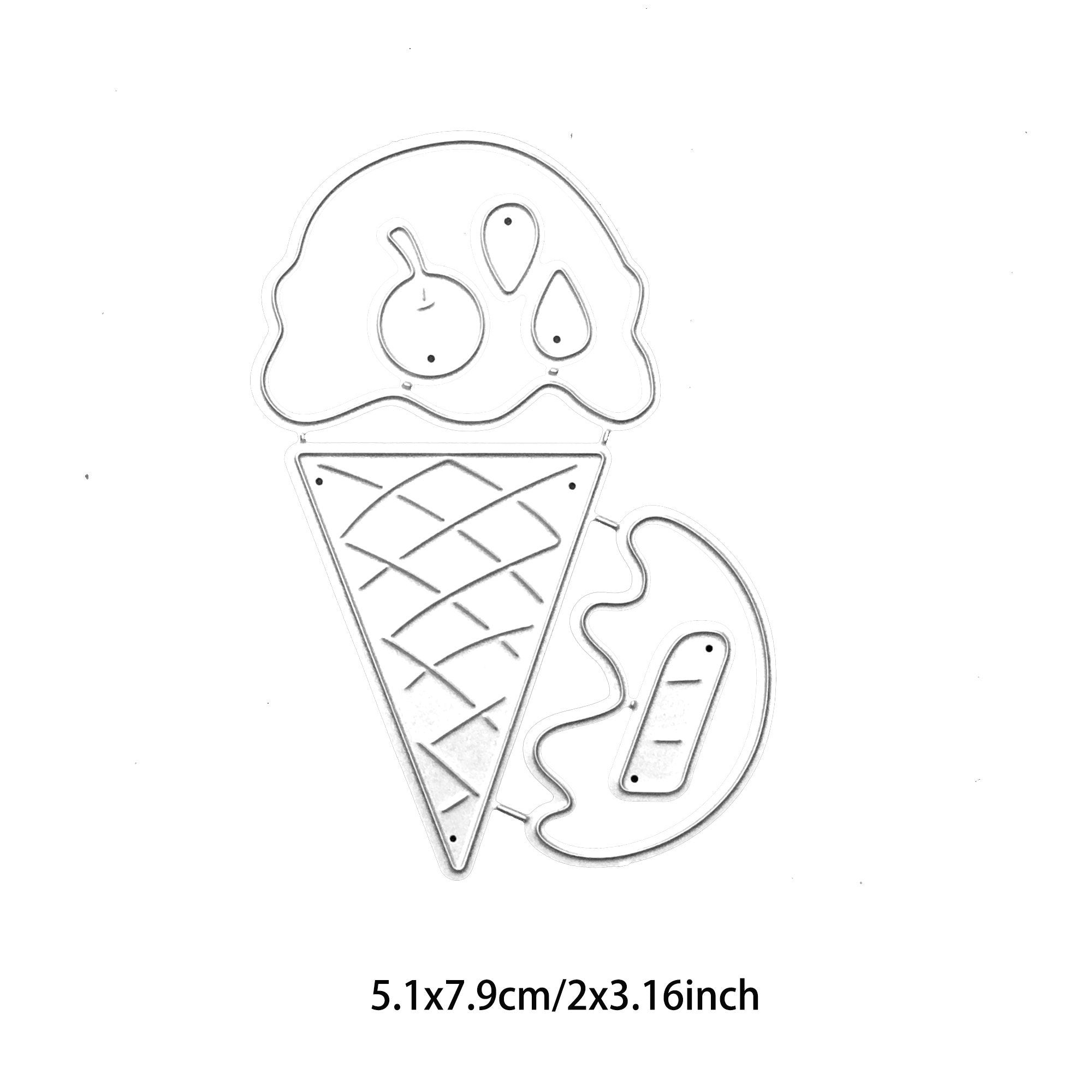 Ice Cream Metal Die Cut | Scrapbooking Card Making