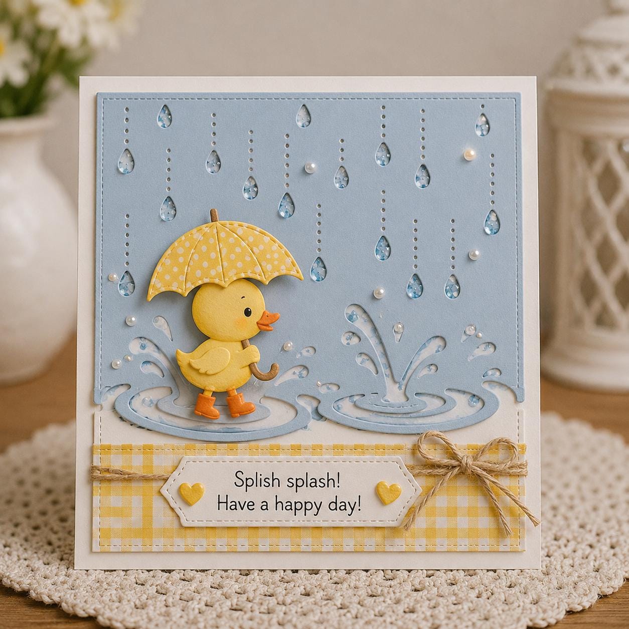 Rain Drop Background Metal Die Cut | Scrapbooking Card Making