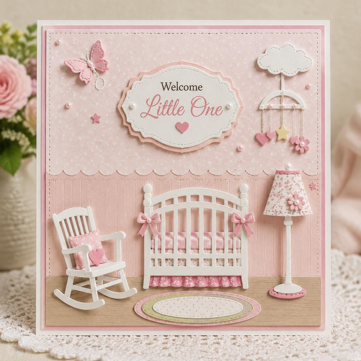 Mini Baby Crib Metal Cutting Die for Cards and Scrapbooks