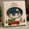 Christmas Tree Car Metal Cutting Die for Holiday Cards