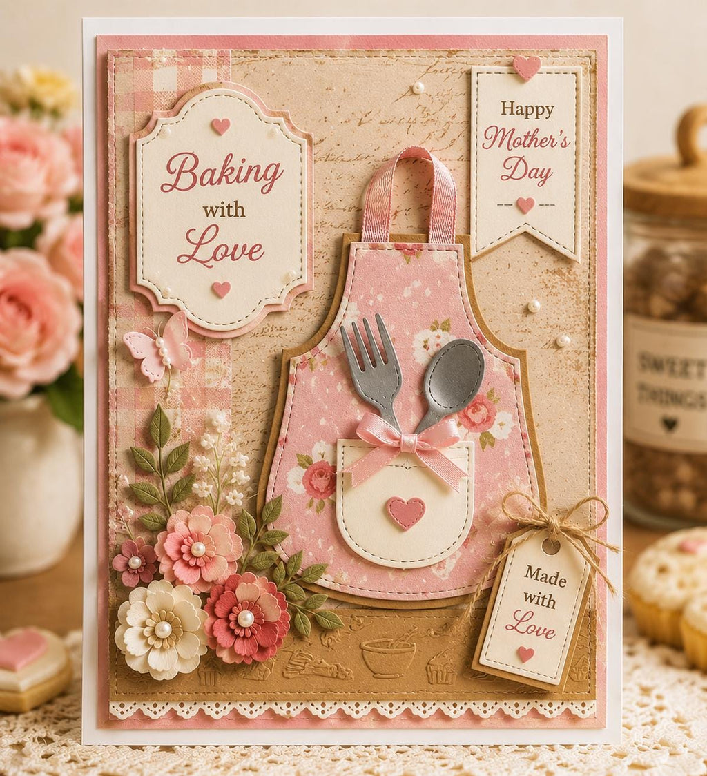 Apron Metal Cutting Die, Carbon Steel Stencil for Scrapbook Cards
